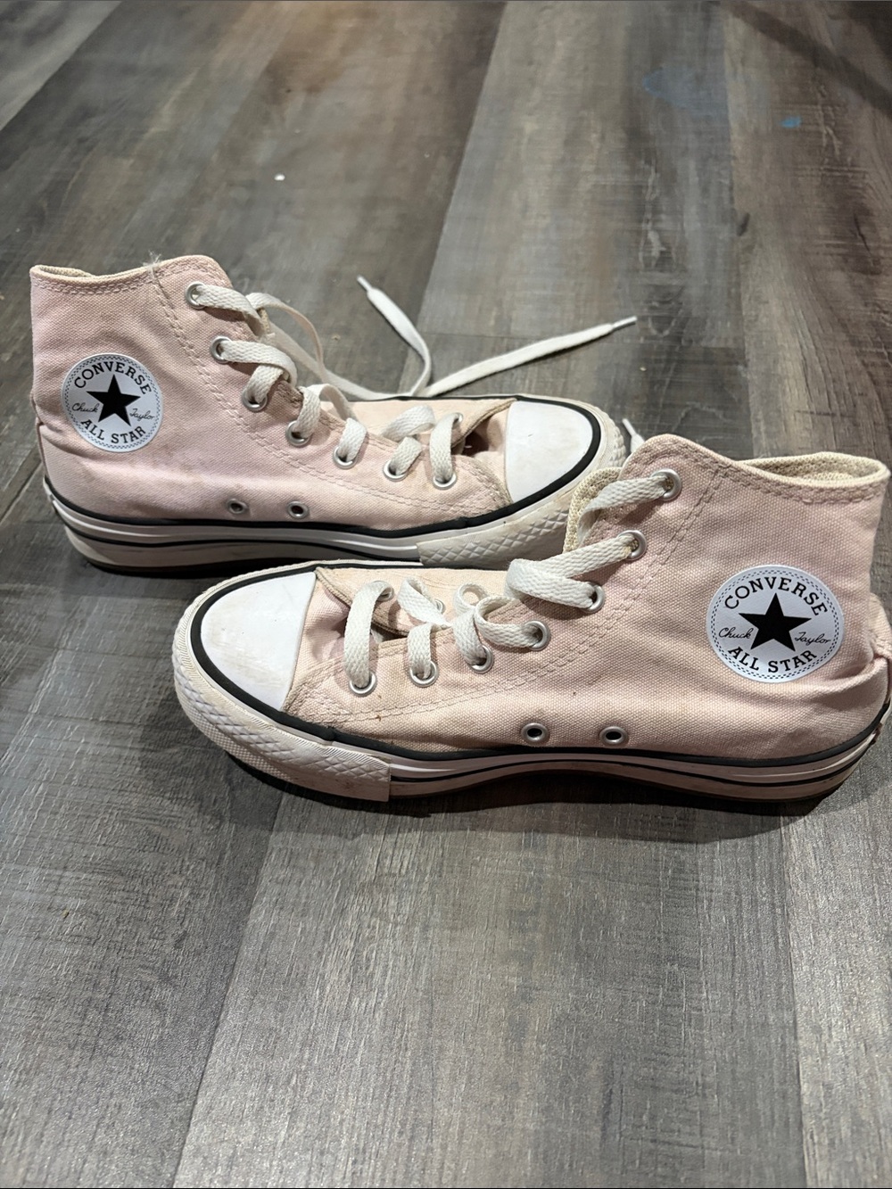 Converse Pink High-Top Kids Sneakers